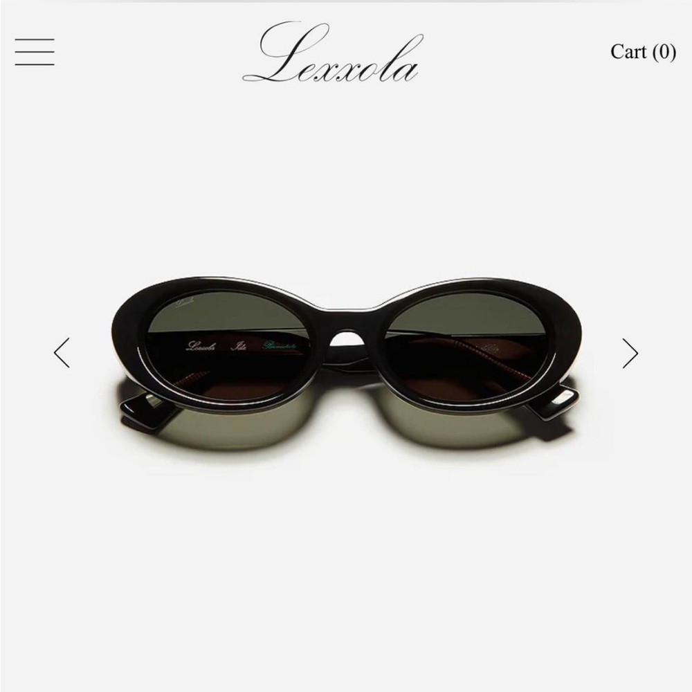 NEW Lexxola Ida Black G15 cat-eye sunglasses